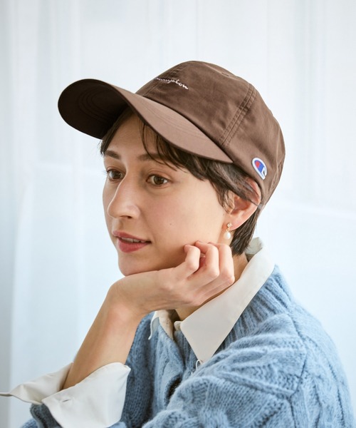 Champion(チャンピオン)の「【Champion/チャンピオン別注】Long visor cap/遮熱(キャップ・レディース・チャコールグレー/ブラウン/イエロー系その他/キナリ・FREE)」の8枚目の写真