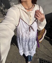 CIAOPANIC | チェックパイピングレースキャミワンピース(ワンピース)