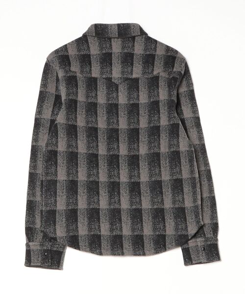 RRL(ダブル アール エル)の「ウールカシミヤ ウエスタン オーバーシャツ セーター(カバーオール・メンズ・ブラック系1・XS/XL/S/M/L)」の5枚目の写真