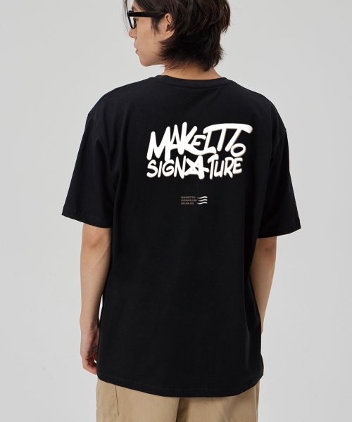 MAKEITTO（メイキット）の「[GRAFFITI2 LOGO] CREW NECK TEE_BLACK（Tシャツ/カットソー・メンズ・その他・XXL/M/L/XL）」の3枚目の写真