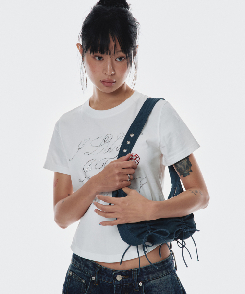 AMESWORLDWIDE（アメスワールドワイド）の「DENIM MINI SHOULDER BAG DEEP BLUE（ショルダーバッグ・レディース・その他・FREE）」の7枚目の写真