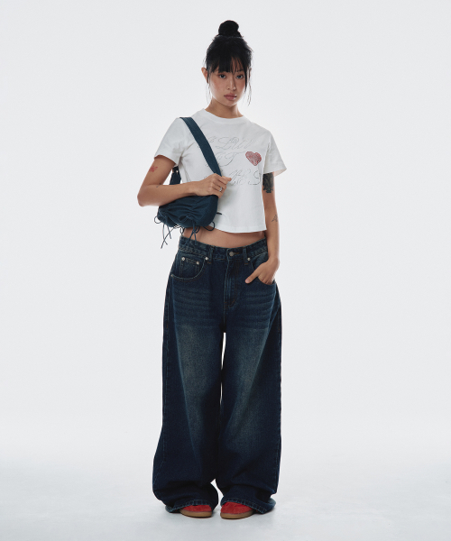 AMESWORLDWIDE（アメスワールドワイド）の「DENIM MINI SHOULDER BAG DEEP BLUE（ショルダーバッグ・レディース・その他・FREE）」の8枚目の写真