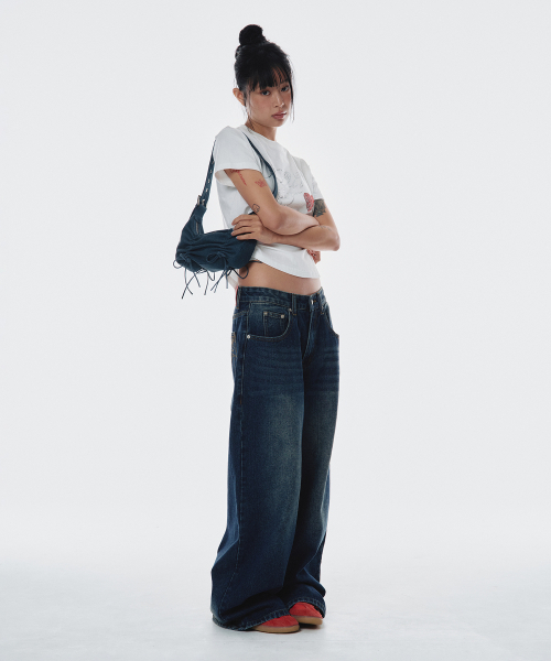 AMESWORLDWIDE（アメスワールドワイド）の「DENIM MINI SHOULDER BAG DEEP BLUE（ショルダーバッグ・レディース・その他・FREE）」の9枚目の写真