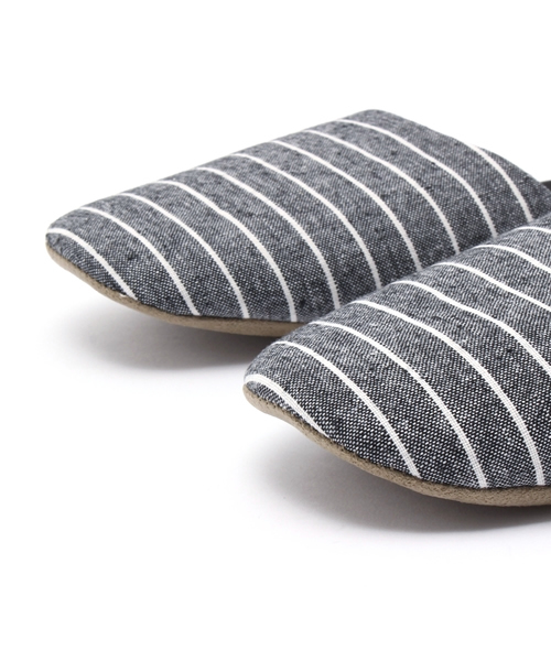 LBC（エルビーシー）の「16SLIPPERS BORDER               （ルームシューズ/スリッパ・ブルー/ブラック・MEDIUM/LARGE）」の7枚目の写真