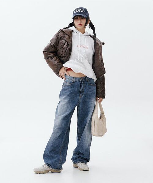 MUSINSA STANDARD WOMAN（ムシンサスタンダードウーマン）の「ウィメンズデイリープファーグロッシーショートダウンジャケット[ブラウン]（ダウンジャケット/コート・レディース・その他・LARGE/MEDIUM/SMALL/X-SMALL）」の13枚目の写真