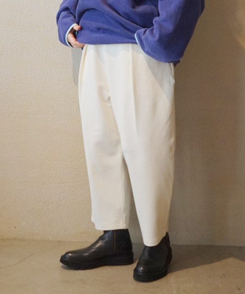 JOURNAL STANDARD LUXE（ジャーナルスタンダード　ラックス）の「ブリスターニット タックバルーンパンツ（その他パンツ・レディース・ホワイト×ホワイト/ブラック・FREE）」の2枚目の写真