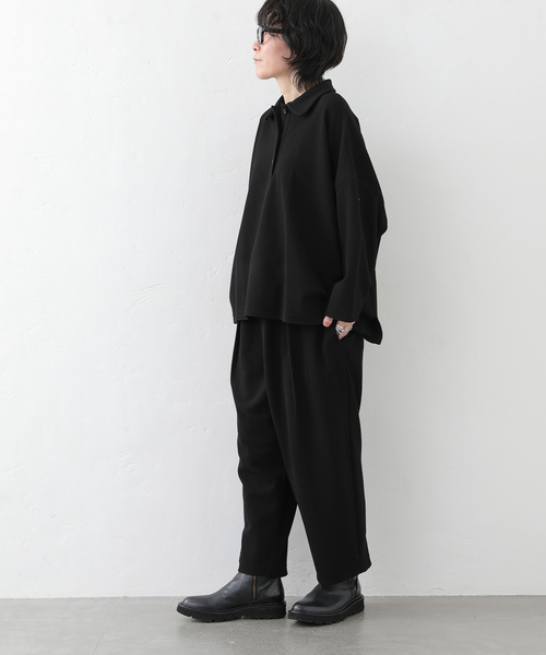 JOURNAL STANDARD LUXE（ジャーナルスタンダード　ラックス）の「ブリスターニット タックバルーンパンツ（その他パンツ・レディース・ホワイト×ホワイト/ブラック・FREE）」の6枚目の写真