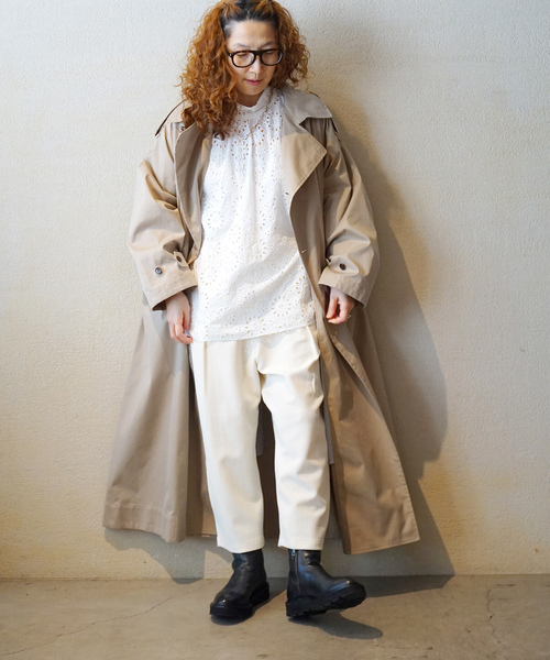 JOURNAL STANDARD LUXE（ジャーナルスタンダード　ラックス）の「ブリスターニット タックバルーンパンツ（その他パンツ・レディース・ホワイト×ホワイト/ブラック・FREE）」の9枚目の写真