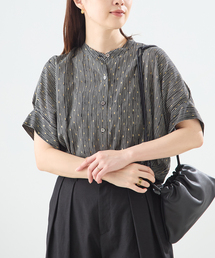 journal standard L'essage | 【WEB限定カラーあり】DEVEAUX GOLDラメモノトーンシャツ(シャツ/ブラウス)