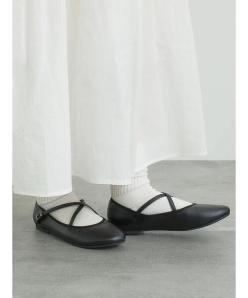 Samansa Mos2（サマンサ モスモス）の「クロスストラップバレエシューズ（ドレスシューズ・レディース・ブラック/シルバー・S/L/XL/M）」の9枚目の写真