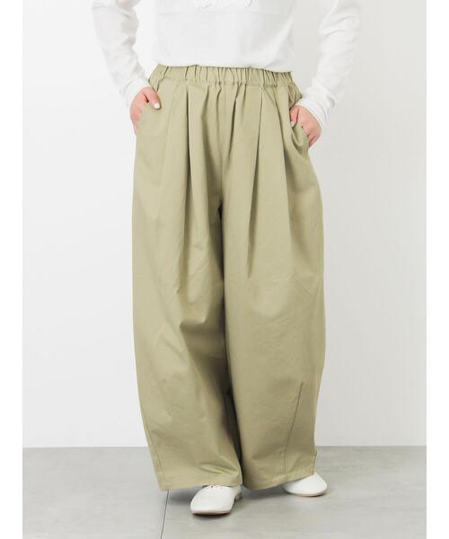 Samansa Mos2（サマンサ モスモス）の「【M/Lサイズ】タックワイドパンツ（その他パンツ・レディース・ベージュ/チャコールグレー/カーキ・L/M）」の3枚目の写真