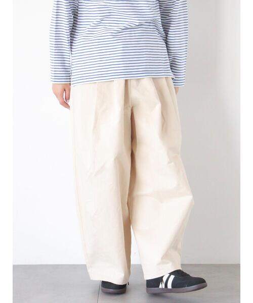 Samansa Mos2（サマンサ モスモス）の「【M/Lサイズ】タックワイドパンツ（その他パンツ・レディース・ベージュ/チャコールグレー/カーキ・L/M）」の9枚目の写真