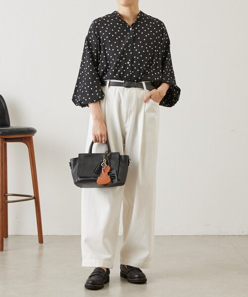 BEARDSLEY（ビアズリー）の「フルカワコラボ ルーズタックデニム（デニムパンツ・レディース・ホワイト/インディゴブルー・1/2）」の13枚目の写真