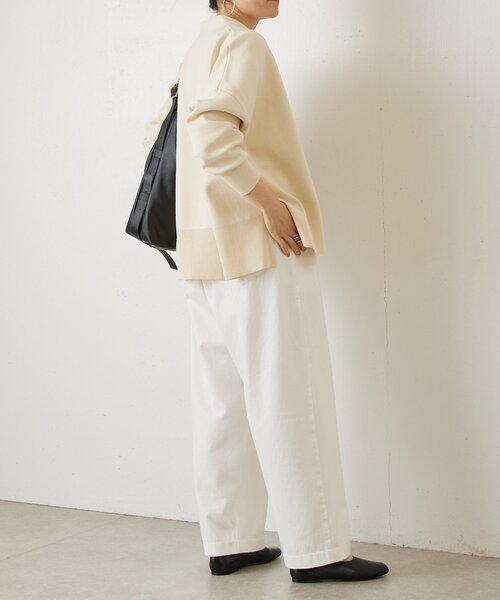 BEARDSLEY（ビアズリー）の「フルカワコラボ ルーズタックデニム（デニムパンツ・レディース・ホワイト/インディゴブルー・1/2）」の16枚目の写真