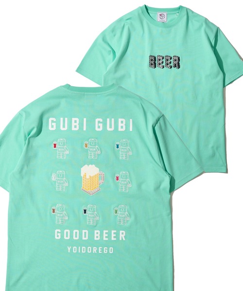 ADPOSION(アドポーション)の「【YOIDORE】グビグビ ブロック クルーネックTシャツ(Tシャツ/カットソー・メンズ・ライトグリーン/ホワイト/ブラック・X-LARGE/LARGE/MEDIUM)」の1枚目の写真