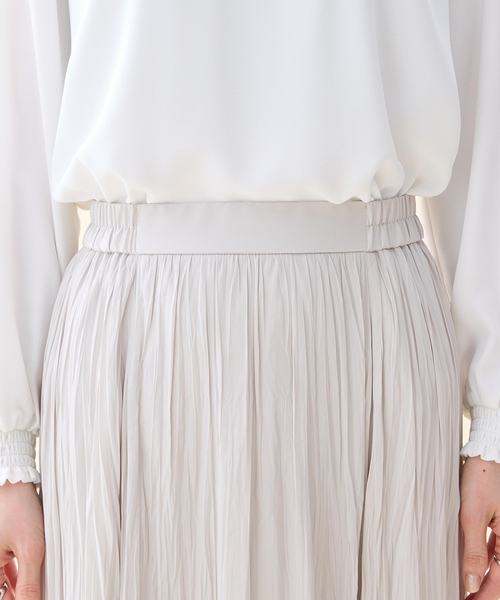 A/C DESIGN BY ALPHA CUBIC(エーシーデザインバイアルファキュービック)の「プリーツスカート【ウエストゴム】(スカート・レディース・ベージュ/ネイビー・M/L)」の12枚目の写真