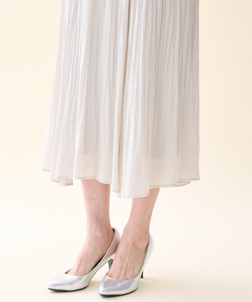 A/C DESIGN BY ALPHA CUBIC(エーシーデザインバイアルファキュービック)の「プリーツスカート【ウエストゴム】(スカート・レディース・ベージュ/ネイビー・M/L)」の14枚目の写真