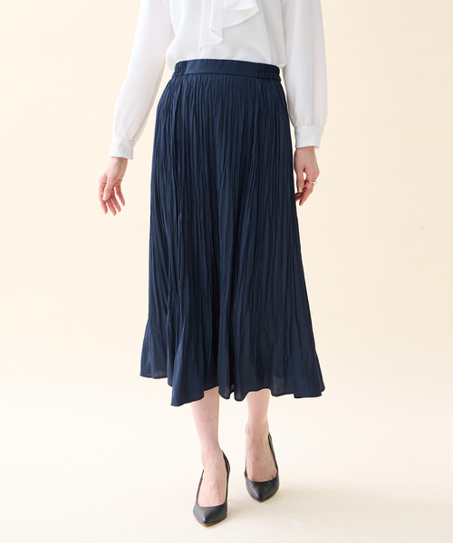 A/C DESIGN BY ALPHA CUBIC(エーシーデザインバイアルファキュービック)の「プリーツスカート【ウエストゴム】(スカート・レディース・ベージュ/ネイビー・M/L)」の22枚目の写真