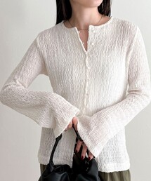 fredy emue | シャーリングカットブラウス(Tシャツ/カットソー)