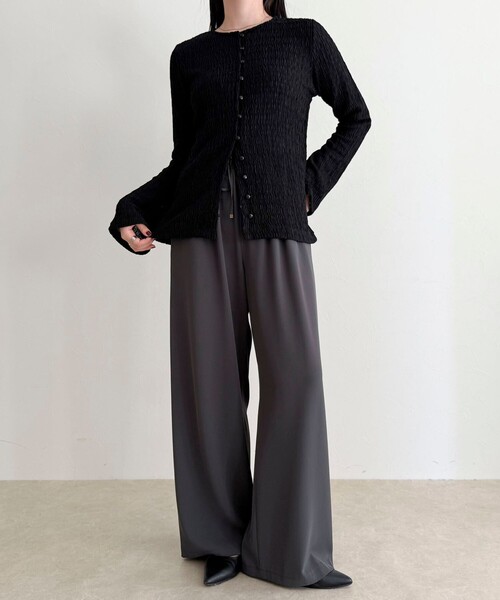 fredy emue（フレディエミュ）の「シャーリングカットブラウス（Tシャツ/カットソー・レディース・イエロー/ブラック/オフホワイト・38）」の8枚目の写真