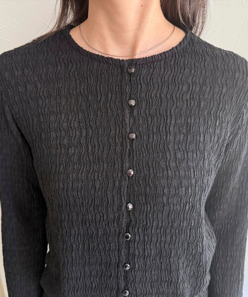 fredy emue（フレディエミュ）の「シャーリングカットブラウス（Tシャツ/カットソー・レディース・イエロー/ブラック/オフホワイト・38）」の21枚目の写真