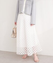 natural couture | シアーチェックバイヤススカート(スカート)