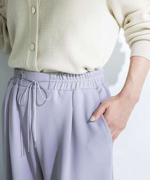 Green　Parks（グリーンパークス）の「楽ちんリップルワイドパンツ（その他パンツ・レディース・パープル/ブラック/ライトベージュ・FREE）」の12枚目の写真