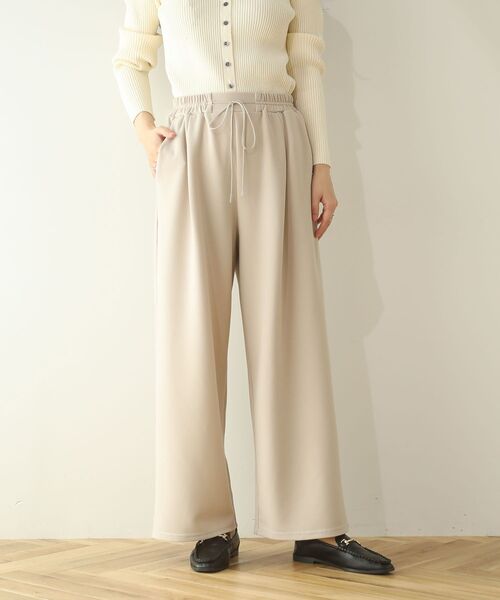 Green　Parks（グリーンパークス）の「楽ちんリップルワイドパンツ（その他パンツ・レディース・パープル/ブラック/ライトベージュ・FREE）」の7枚目の写真