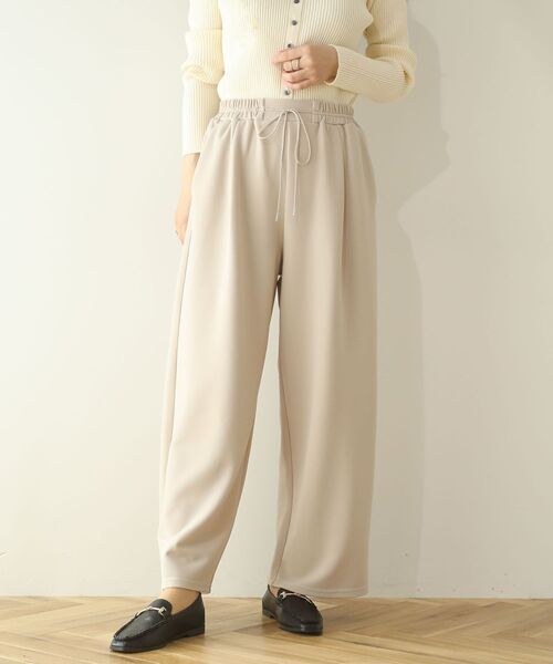 Green　Parks（グリーンパークス）の「楽ちんリップルワイドパンツ（その他パンツ・レディース・パープル/ブラック/ライトベージュ・FREE）」の6枚目の写真