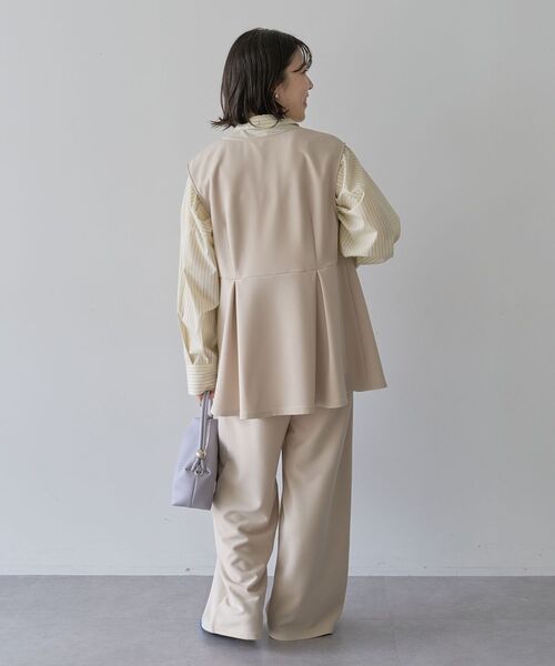 Green　Parks（グリーンパークス）の「楽ちんリップルワイドパンツ（その他パンツ・レディース・パープル/ブラック/ライトベージュ・FREE）」の21枚目の写真