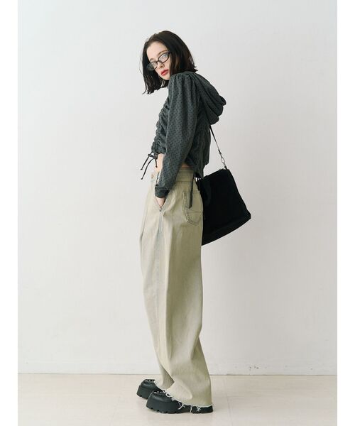 jouetie（ジュエティ）の「ギャザージップフーディ/パーカー【セットアップ対応】（パーカー・レディース・オフホワイト/ネイビー/ブラック・MEDIUM）」の21枚目の写真