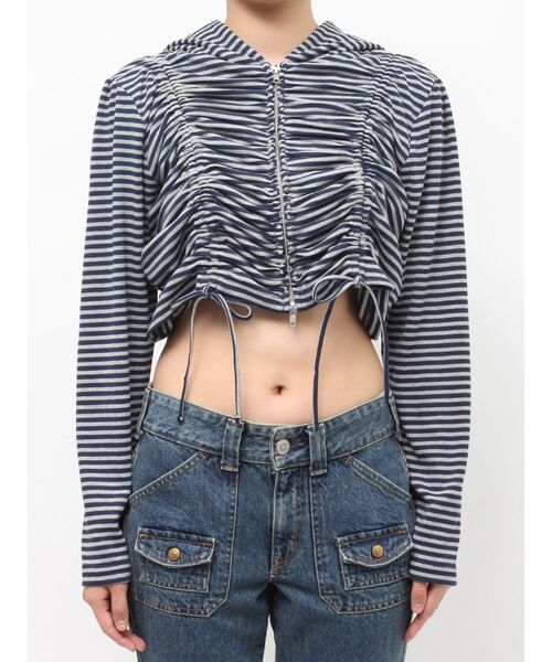 jouetie（ジュエティ）の「ギャザージップフーディ/パーカー【セットアップ対応】（パーカー・レディース・オフホワイト/ネイビー/ブラック・MEDIUM）」の22枚目の写真