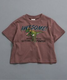 Tシャツ/カットソー（ブラウン/茶色系・花柄・ボタニカル柄