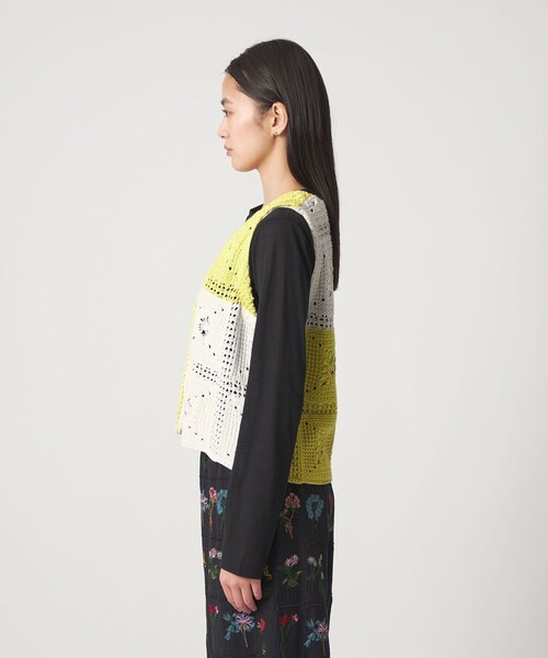 CITEN(シテン)の「<CITEN>レースアミニットベスト(ベスト・レディース・イエロー/ライトブルー・FREE)」の8枚目の写真