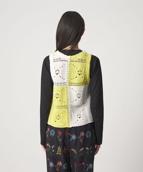 CITEN(シテン)の「<CITEN>レースアミニットベスト(ベスト・レディース・イエロー/ライトブルー・FREE)」の9枚目の写真