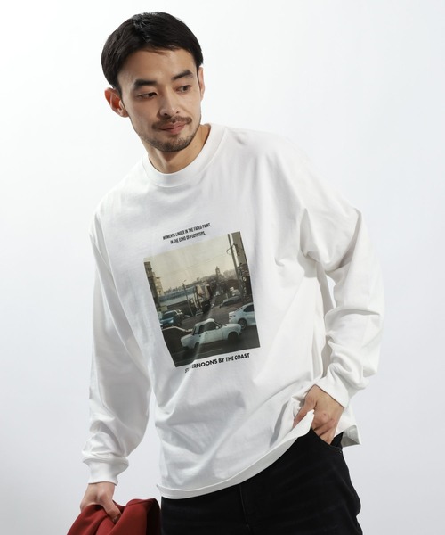 BAYFLOW（ベイフロー）の「[吸水速乾]フォトTシャツ（Tシャツ/カットソー・メンズ・グレー/ブラック/ホワイト・LARGE/MEDIUM）」の2枚目の写真