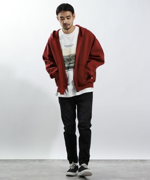 BAYFLOW（ベイフロー）の「[吸水速乾]フォトTシャツ（Tシャツ/カットソー・メンズ・グレー/ブラック/ホワイト・LARGE/MEDIUM）」の12枚目の写真