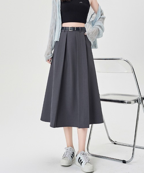 ReRe(リリ)の「プリーツ×ミディ丈スカート(スカート・レディース・ブラウン/グレー/ブラック・SMALL/MEDIUM/LARGE/X-LARGE)」の4枚目の写真