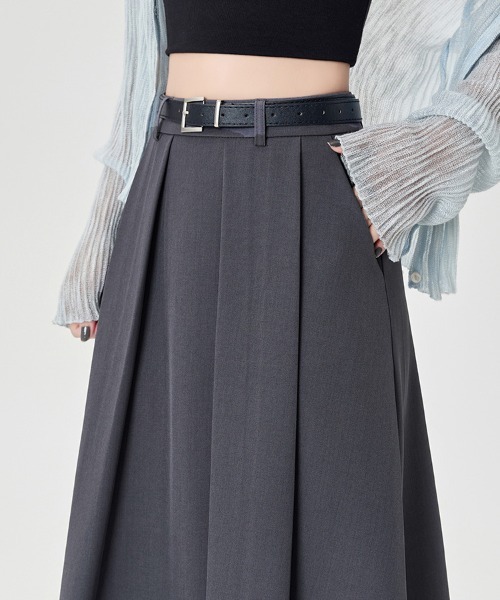 ReRe(リリ)の「プリーツ×ミディ丈スカート(スカート・レディース・ブラウン/グレー/ブラック・SMALL/MEDIUM/LARGE/X-LARGE)」の5枚目の写真