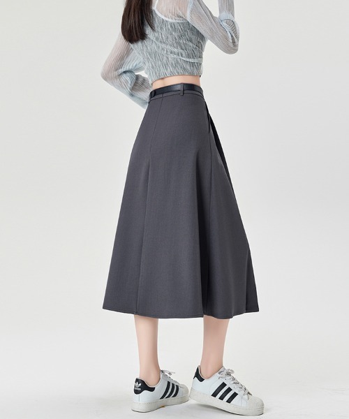 ReRe(リリ)の「プリーツ×ミディ丈スカート(スカート・レディース・ブラウン/グレー/ブラック・SMALL/MEDIUM/LARGE/X-LARGE)」の6枚目の写真