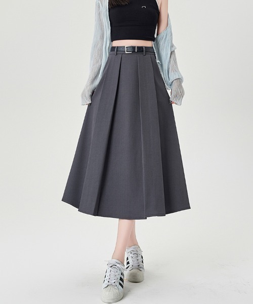ReRe(リリ)の「プリーツ×ミディ丈スカート(スカート・レディース・ブラウン/グレー/ブラック・SMALL/MEDIUM/LARGE/X-LARGE)」の7枚目の写真