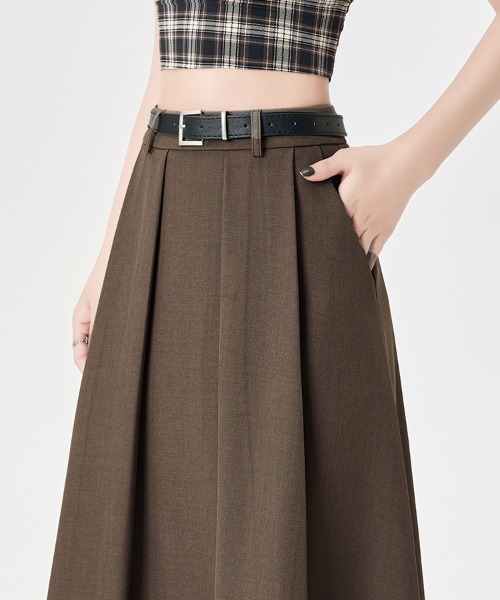 ReRe(リリ)の「プリーツ×ミディ丈スカート(スカート・レディース・ブラウン/グレー/ブラック・SMALL/MEDIUM/LARGE/X-LARGE)」の9枚目の写真