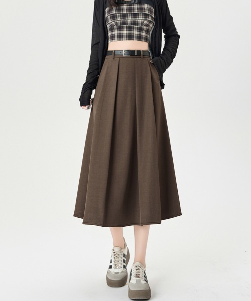 ReRe(リリ)の「プリーツ×ミディ丈スカート(スカート・レディース・ブラウン/グレー/ブラック・SMALL/MEDIUM/LARGE/X-LARGE)」の11枚目の写真