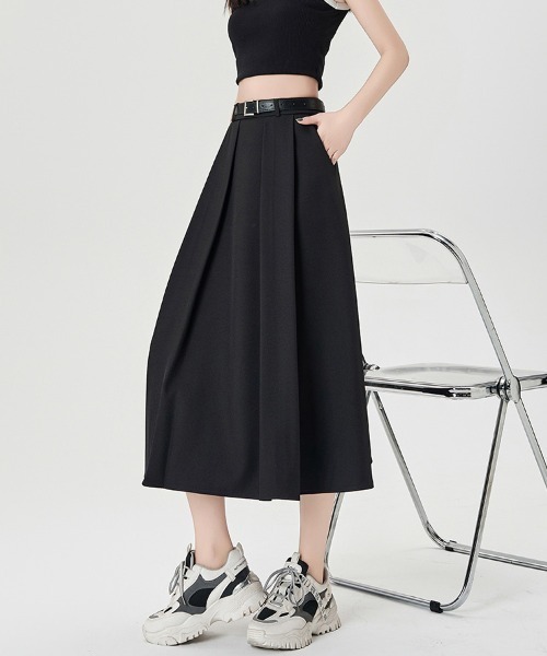 ReRe(リリ)の「プリーツ×ミディ丈スカート(スカート・レディース・ブラウン/グレー/ブラック・SMALL/MEDIUM/LARGE/X-LARGE)」の17枚目の写真
