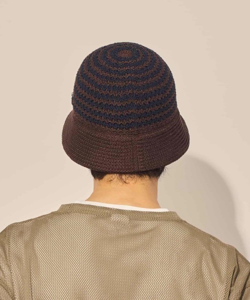 arth（アース）の「arth  Linen Stripes Gob Hat / アース（ハット・メンズ・ブラウン/ベージュ/ブラック・58cm）」の14枚目の写真