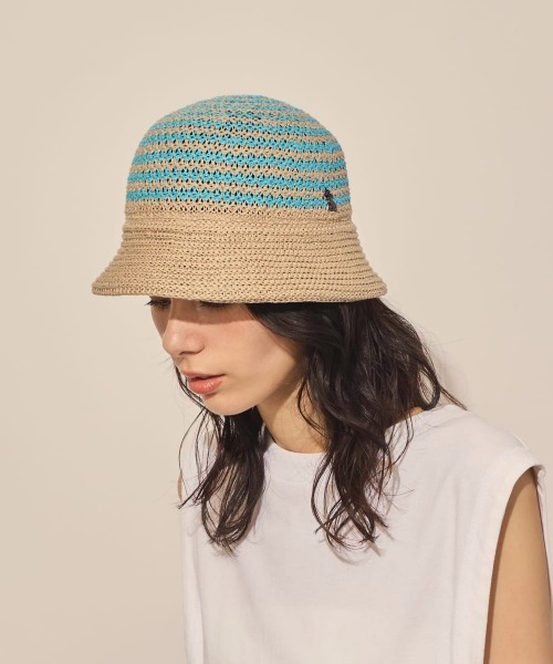 arth（アース）の「arth  Linen Stripes Gob Hat / アース（ハット・メンズ・ブラウン/ベージュ/ブラック・58cm）」の18枚目の写真