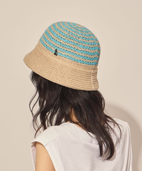arth（アース）の「arth  Linen Stripes Gob Hat / アース（ハット・メンズ・ブラウン/ベージュ/ブラック・58cm）」の19枚目の写真