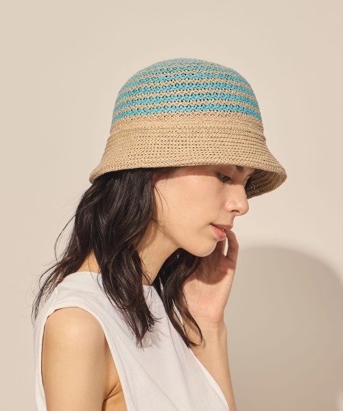 arth（アース）の「arth  Linen Stripes Gob Hat / アース（ハット・メンズ・ブラウン/ベージュ/ブラック・58cm）」の20枚目の写真