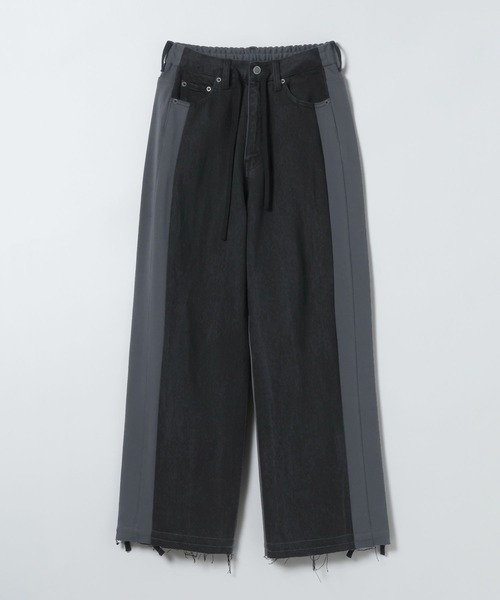 JEANASIS（ジーナシス）の「スウェットコンビデニムパンツ/645263（デニムパンツ・レディース・ホワイト系その他/ブラック系その他/ブルー系その他・FREE）」の2枚目の写真