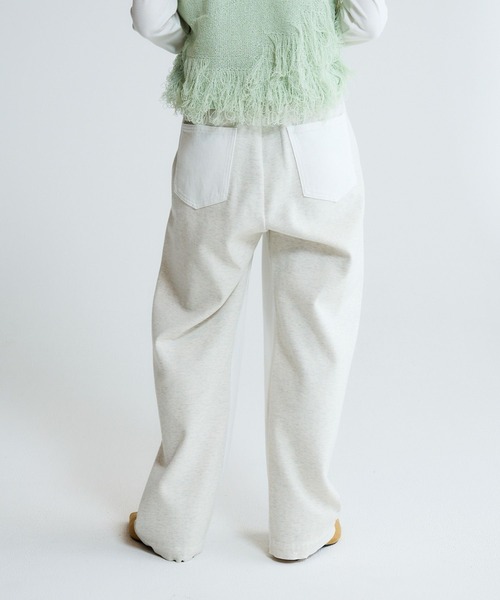 JEANASIS（ジーナシス）の「スウェットコンビデニムパンツ/645263（デニムパンツ・レディース・ホワイト系その他/ブラック系その他/ブルー系その他・FREE）」の8枚目の写真